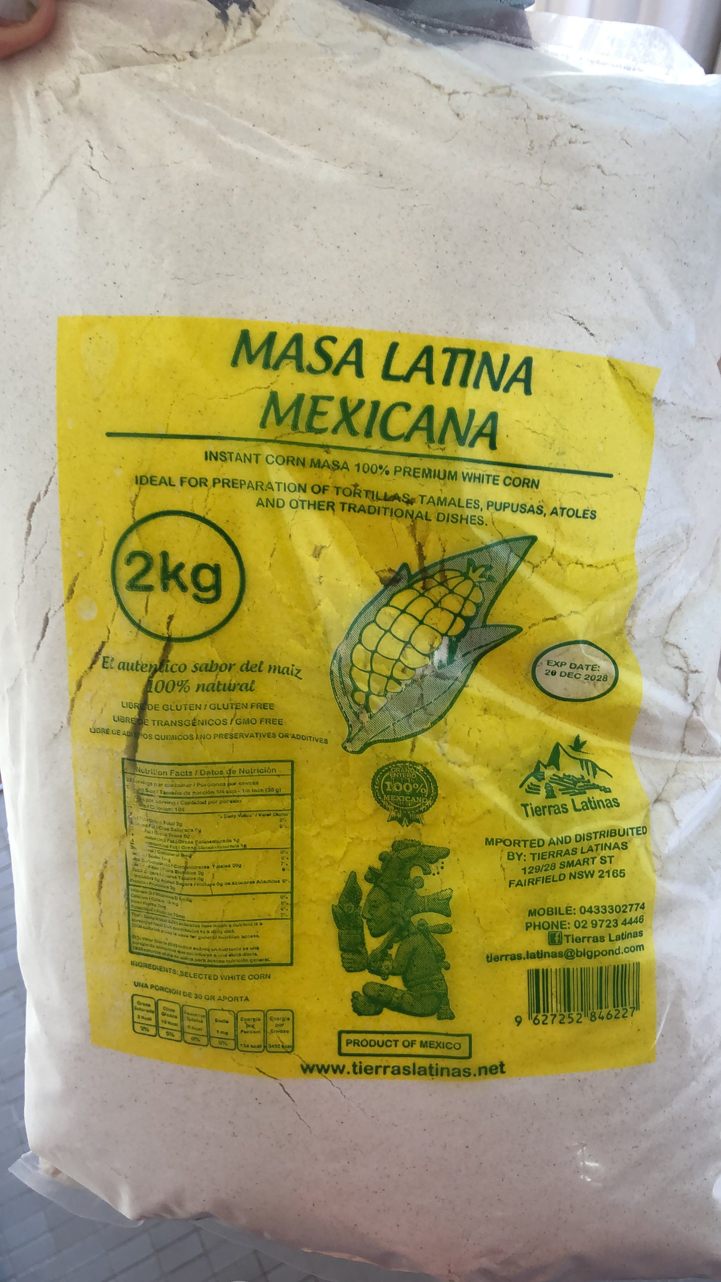 Masa latina mexicana 2kg