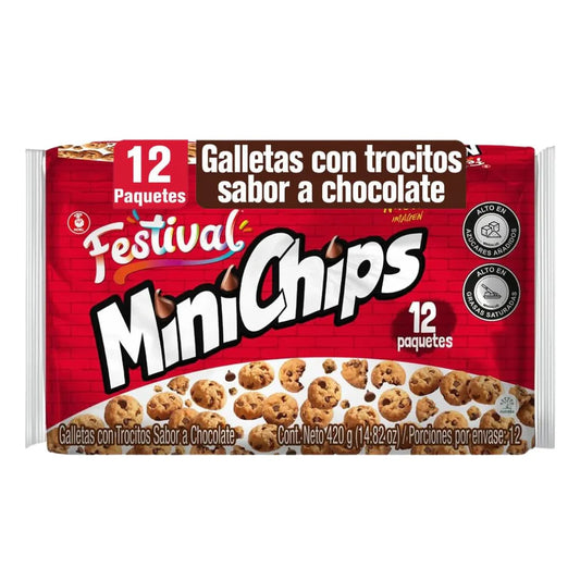 Galletas Noel Festival Minichips 12 packs